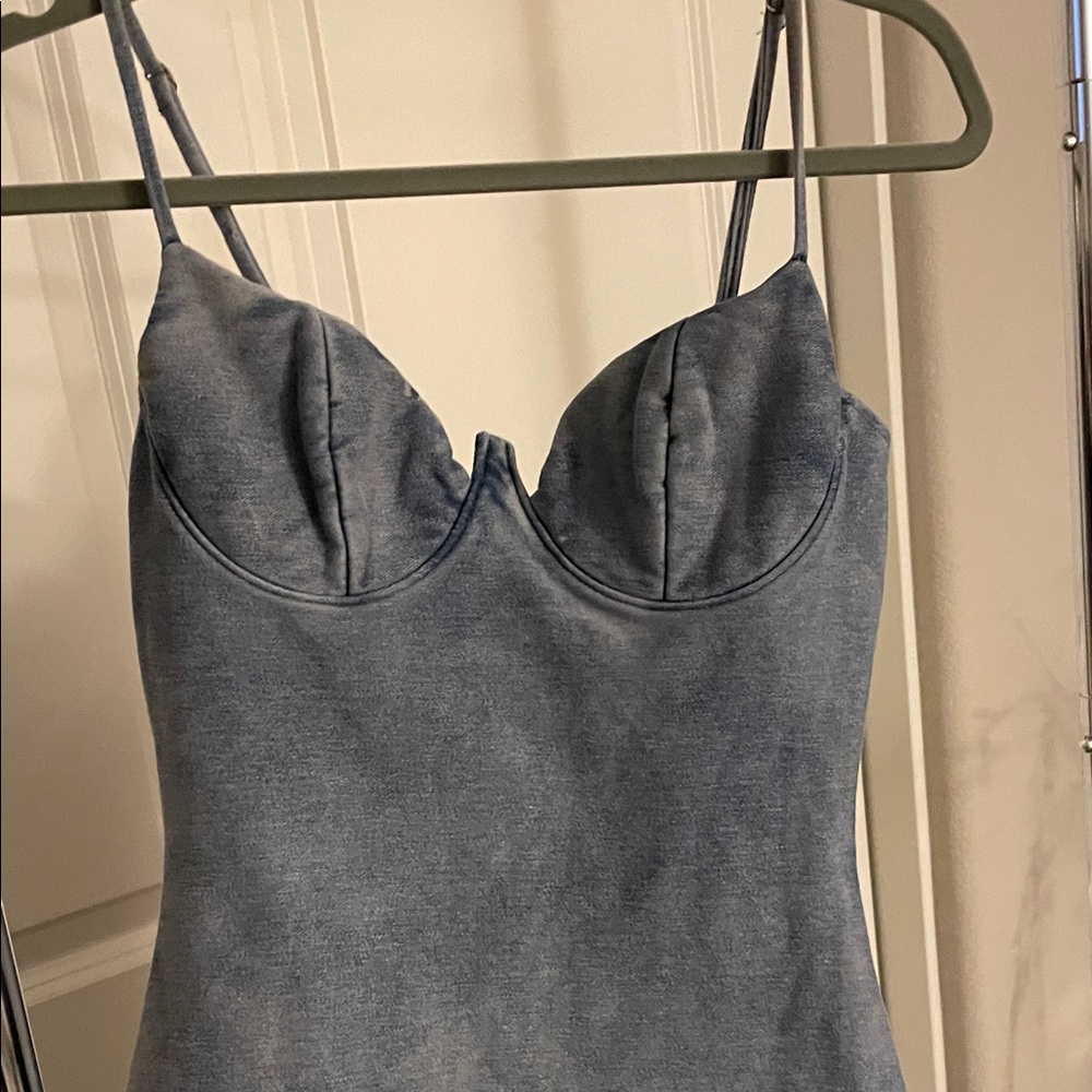 Naked Wardrobe Blue Mini Dress
